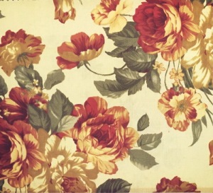 ผ้าพิมพ์ลาย แนววินเทจ ลายดอกไม้ สีสันนุ่มนวล สวยงาม ลวดลายคมชัด